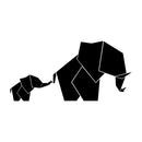Vinyl Wall Art Decal - Geometric Elephant - 14" x 28.5" - Modern Minimal Figure Animal Design Sticker For Home Office Bedroom Living Room Window Store Decor 1