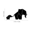 Vinyl Wall Art Decal - Geometric Elephant - 14" x 28.5" - Modern Minimal Figure Animal Design Sticker For Home Office Bedroom Living Room Window Store Decor 4