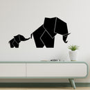 Vinyl Wall Art Decal - Geometric Elephant - 14" x 28.5" - Modern Minimal Figure Animal Design Sticker For Home Office Bedroom Living Room Window Store Decor 3