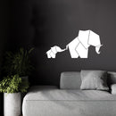 Vinyl Wall Art Decal - Geometric Elephant - 14" x 28.5" - Modern Minimal Figure Animal Design Sticker For Home Office Bedroom Living Room Window Store Decor 2