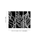 Vinyl Wall Art Decal - Leaves Rectangles - 39" x 30" - Minimal Plant Shapes Sticker For Home Bedroom Dining Room Store Office Living Room Decor 4