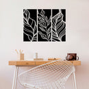 Vinyl Wall Art Decal - Leaves Rectangles - 39" x 30" - Minimal Plant Shapes Sticker For Home Bedroom Dining Room Store Office Living Room Decor 2