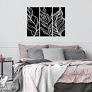 Vinyl Wall Art Decal - Leaves Rectangles - Canvas Minimal Design Plant Shapes Sticker For Home Bedroom Dining Room Store Office Living Room Decor 3