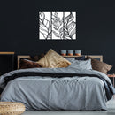 Vinyl Wall Art Decal - Leaves Rectangles - 39" x 30" - Minimal Plant Shapes Sticker For Home Bedroom Dining Room Store Office Living Room Decor 2