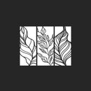 Vinyl Wall Art Decal - Leaves Rectangles - 39" x 30" - Minimal Plant Shapes Sticker For Home Bedroom Dining Room Store Office Living Room Decor 1