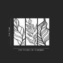 Vinyl Wall Art Decal - Leaves Rectangles - 39" x 30" - Minimal Plant Shapes Sticker For Home Bedroom Dining Room Store Office Living Room Decor 4