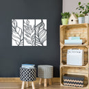 Vinyl Wall Art Decal - Leaves Rectangles - 39" x 30" - Minimal Plant Shapes Sticker For Home Bedroom Dining Room Store Office Living Room Decor 3