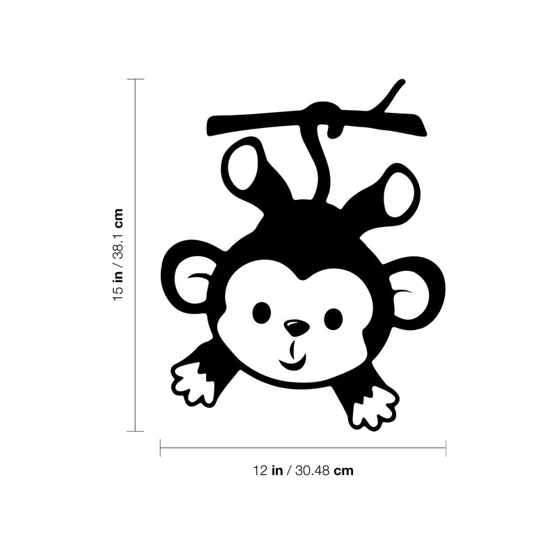 Vinyl Wall Art Decal - Little Monkey - 15" x 12" - Trendy Lovely Design Sticker For Home Toddlers Bedroom Baby's Nursery Playroom Daycare Kindergarten Decor 4