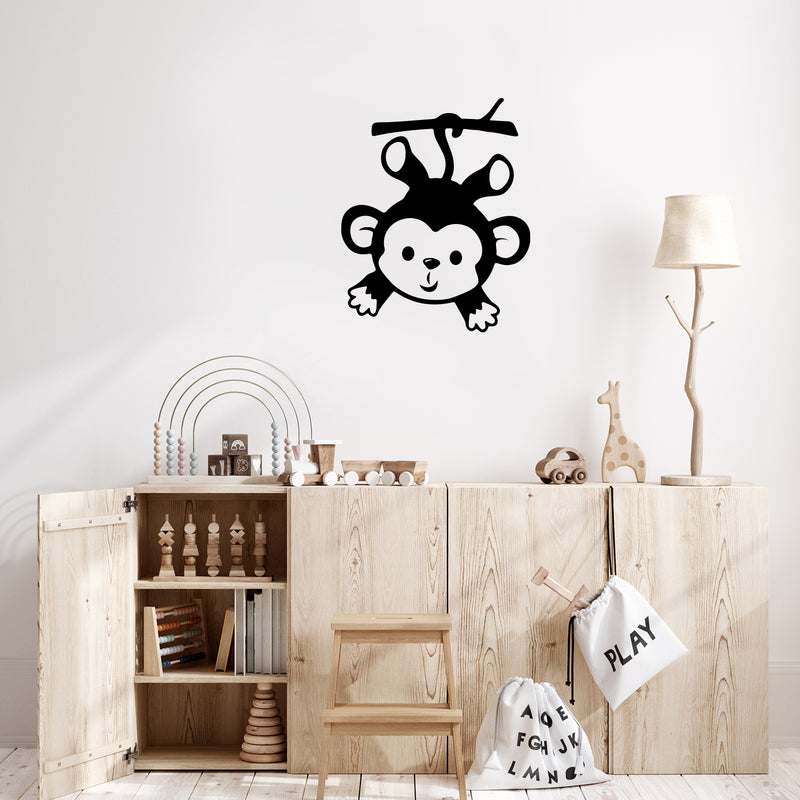 Vinyl Wall Art Decal - Little Monkey - 15" x 12" - Trendy Lovely Design Sticker For Home Toddlers Bedroom Baby's Nursery Playroom Daycare Kindergarten Decor 3