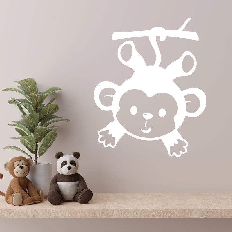 Vinyl Wall Art Decal - Little Monkey - 15" x 12" - Trendy Lovely Design Sticker For Home Toddlers Bedroom Baby's Nursery Playroom Daycare Kindergarten Decor 2