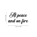 Vinyl Wall Art Decal - Art Peace And On Fire - 14. Trendy Fun Inspiring Positive Good Vibes Quote Sticker For Home Bedroom Living Room Closet School Office Coffee Shop Decor 4