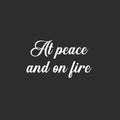 Vinyl Wall Art Decal - Art Peace And On Fire - 14.5" x 25" - Trendy Fun Inspiring Positive Good Vibes Quote Sticker For Home Bedroom Living Room Closet School Office Coffee Shop Decor 1