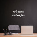 Vinyl Wall Art Decal - Art Peace And On Fire - 14.5" x 25" - Trendy Fun Inspiring Positive Good Vibes Quote Sticker For Home Bedroom Living Room Closet School Office Coffee Shop Decor 2
