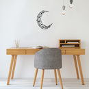 Vinyl Wall Art Decal - Line And Dots Moon - Trendy Inspirational Geometric Design Sticker For Home Bedroom Living Room Playroom School Office Coffee Shop Decor 2