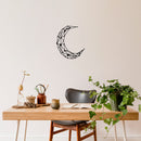 Vinyl Wall Art Decal - Line And Dots Moon - 17" x 20" - Trendy Inspirational Geometric Design Sticker For Home Bedroom Living Room Playroom School Office Coffee Shop Decor 3