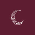 Vinyl Wall Art Decal - Line And Dots Moon - 17" x 20" - Trendy Inspirational Geometric Design Sticker For Home Bedroom Living Room Playroom School Office Coffee Shop Decor 1