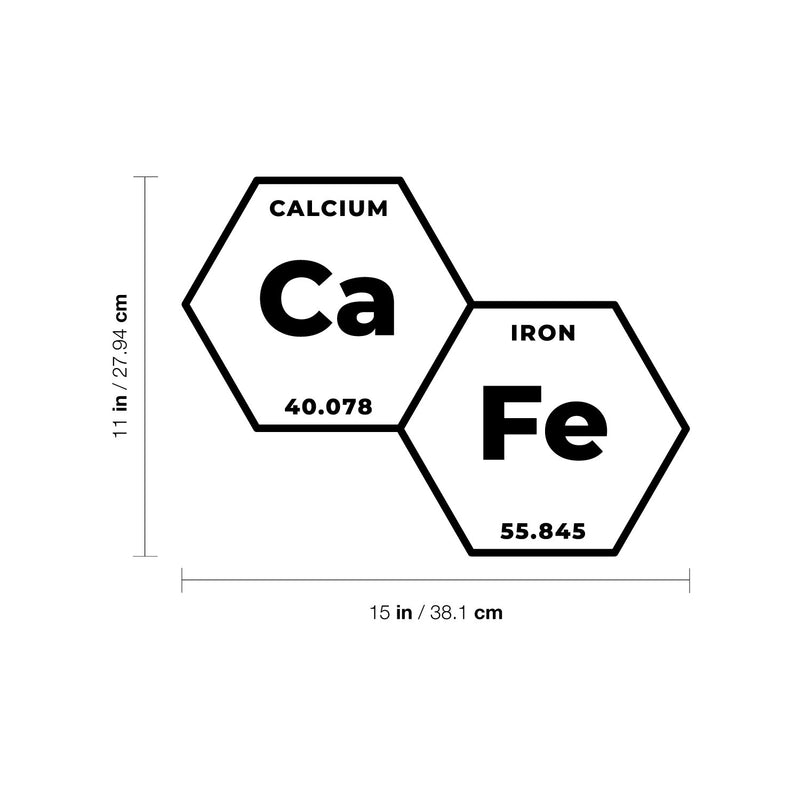 Vinyl Wall Art Decal - Ca Fe Formula - 11" x 15" - Trendy Chemistry Element Spanish Design Sticker For Home Office Kitchenette Coffee Shop Restaurant Storefront Decor 4