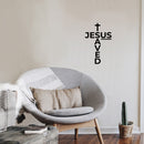 Vinyl Wall Art Decal - Jesus Saved - 15" x 10" - Modern Inspirational Lovely Faith Quote Sticker For Home Bedroom Closet Living Room Family Room Religious Center Storefront Decor 3