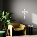 Vinyl Wall Art Decal - Jesus Saved - Modern Inspirational Lovely Faith Quote Sticker For Home Bedroom Closet Living Room Family Room Religious Center Storefront Decor 5