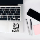 Vinyl Wall Art Decal - Geometric Wolf - 4" x 3" - Modern Minimalist Design Sticker For Bedroom Mirror Notebooks Laptops Mugs Thermos Car Bumpers Windows Decor 2