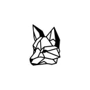 Vinyl Wall Art Decal - Geometric Wolf - 4" x 3" - Modern Minimalist Design Sticker For Bedroom Mirror Notebooks Laptops Mugs Thermos Car Bumpers Windows Decor 1