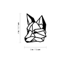 Vinyl Wall Art Decal - Geometric Wolf - 4" x 3" - Modern Minimalist Design Sticker For Bedroom Mirror Notebooks Laptops Mugs Thermos Car Bumpers Windows Decor 4