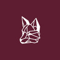 Vinyl Wall Art Decal - Geometric Wolf - 4" x 3" - Modern Minimalist Design Sticker For Bedroom Mirror Notebooks Laptops Mugs Thermos Car Bumpers Windows Decor 1