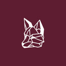 Vinyl Wall Art Decal - Geometric Wolf - 4" x 3" - Modern Minimalist Design Sticker For Bedroom Mirror Notebooks Laptops Mugs Thermos Car Bumpers Windows Decor 1