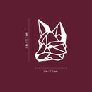 Vinyl Wall Art Decal - Geometric Wolf - 4" x 3" - Modern Minimalist Design Sticker For Bedroom Mirror Notebooks Laptops Mugs Thermos Car Bumpers Windows Decor 4