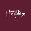 Vinyl Wall Art Decal - Travel The World - 12" x 23" - Inspirational Good Vibes Quote Airplane Design Sticker For Travel Lovers Home Office Bedroom Living Room Decor 4