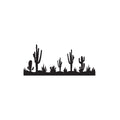 Vinyl Wall Art Decal - Desert - - Desert Plants Trendy Nature Design For Cactus Lovers Home Office Living Room Bedroom Wildflowers Store Decor 1