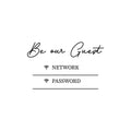 Vinyl Wall Art Decal - Custom WiFi & Password Sign - 6. Modern Elegant Custom Internet WiFi Design Quote Sticker For Home Office Restaurant Windows Coffee Shop Storefront Decor 1