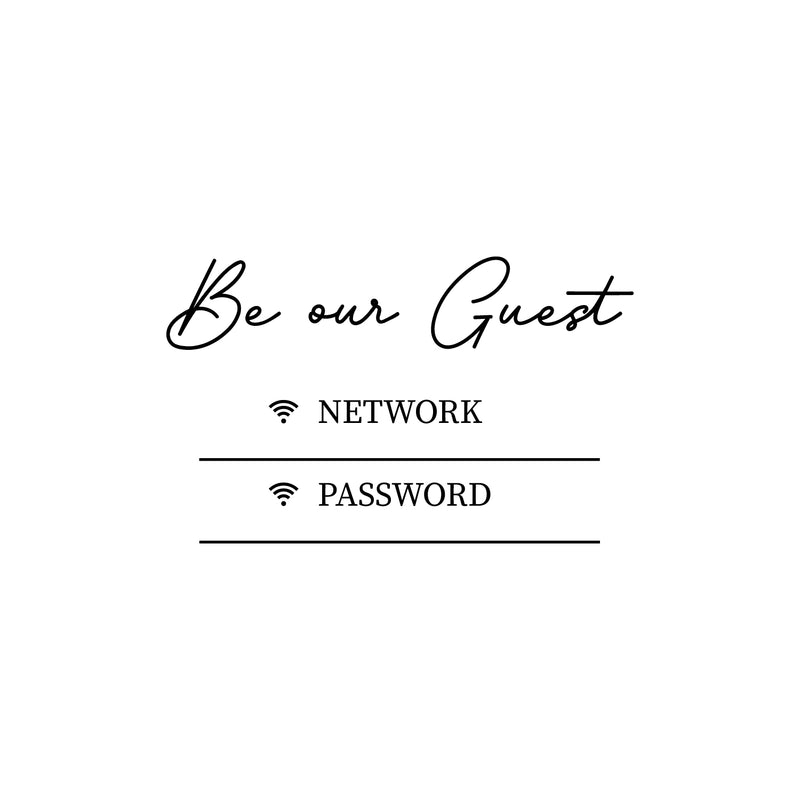 Vinyl Wall Art Decal - Custom WiFi & Password Sign - 6. Modern Elegant Custom Internet WiFi Design Quote Sticker For Home Office Restaurant Windows Coffee Shop Storefront Decor 1