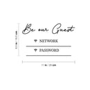 Vinyl Wall Art Decal - Custom WiFi & Password Sign - 6. Modern Elegant Custom Internet WiFi Design Quote Sticker For Home Office Restaurant Windows Coffee Shop Storefront Decor 4