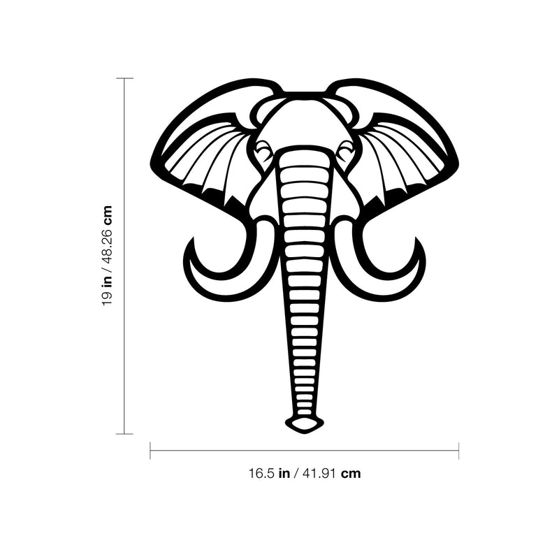 Vinyl Wall Art Decal - Geometric Elephant - 19" x 16.5" - Modern Minimal Figure Animal Design Sticker For Home Bedroom Playroom School Classroom Office Coffee Shop Storefront  Decor 4