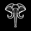 Vinyl Wall Art Decal - Geometric Elephant - 19" x 16.5" - Modern Minimal Figure Animal Design Sticker For Home Bedroom Playroom School Classroom Office Coffee Shop Storefront  Decor 1