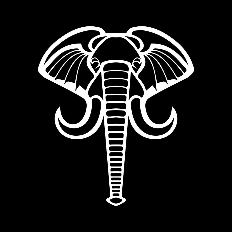 Vinyl Wall Art Decal - Geometric Elephant - 19" x 16.5" - Modern Minimal Figure Animal Design Sticker For Home Bedroom Playroom School Classroom Office Coffee Shop Storefront  Decor 1