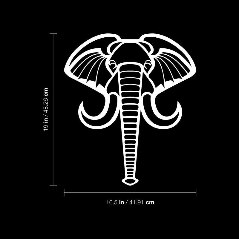 Vinyl Wall Art Decal - Geometric Elephant - 19" x 16.5" - Modern Minimal Figure Animal Design Sticker For Home Bedroom Playroom School Classroom Office Coffee Shop Storefront  Decor 4