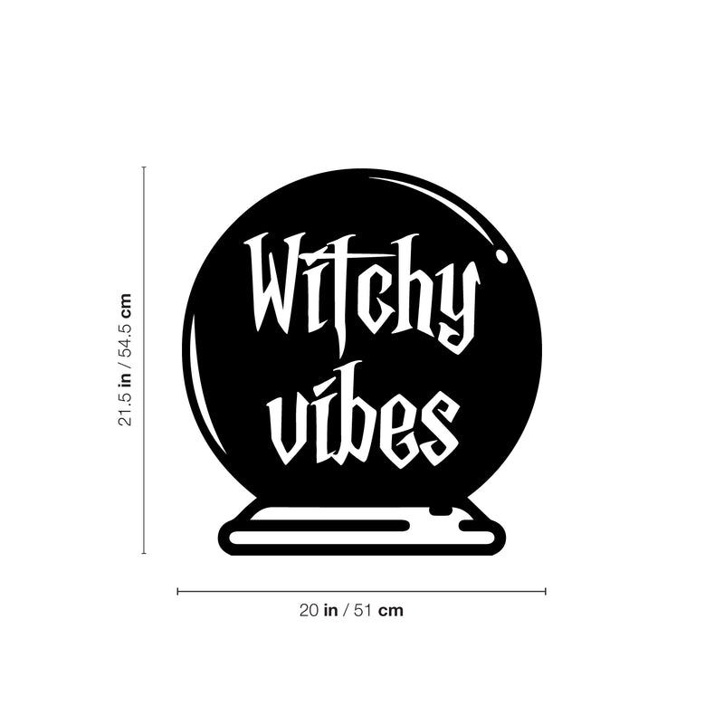 Vinyl Wall Art Decal - Witchy Vibes - 21. Trendy Lovely Funny Seasonal Design Sticker For Home Family Room Windows Entry Doors Office Coffee Shop School Spooky Decor 4