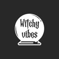 Vinyl Wall Art Decal - Witchy Vibes - 21.5" x 20" - Trendy Lovely Funny Seasonal Design Sticker For Home Family Room Windows Entry Doors Office Coffee Shop School Spooky Decor 1