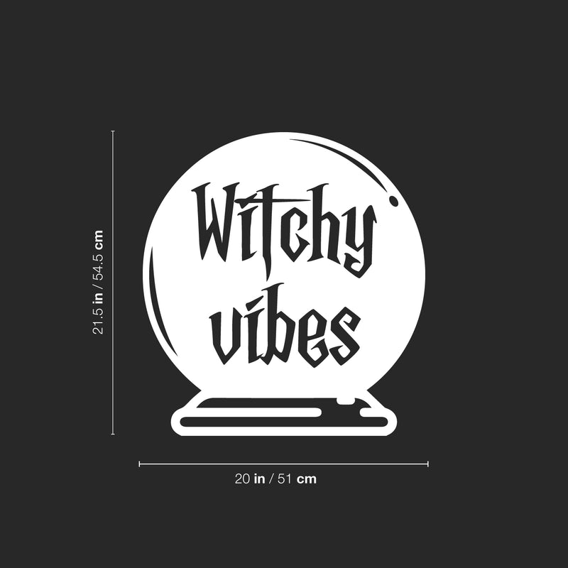 Vinyl Wall Art Decal - Witchy Vibes - 21.5" x 20" - Trendy Lovely Funny Seasonal Design Sticker For Home Family Room Windows Entry Doors Office Coffee Shop School Spooky Decor 4