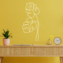 Vinyl Wall Art Decal - Plant Line Art - 32" x 15" - Trendy Inspirational Quote Plant Design Sticker For Home Office Bedroom Living Room Indoor Garden Patio Decor 2