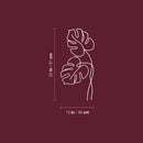 Vinyl Wall Art Decal - Plant Line Art - 32" x 15" - Trendy Inspirational Quote Plant Design Sticker For Home Office Bedroom Living Room Indoor Garden Patio Decor 4