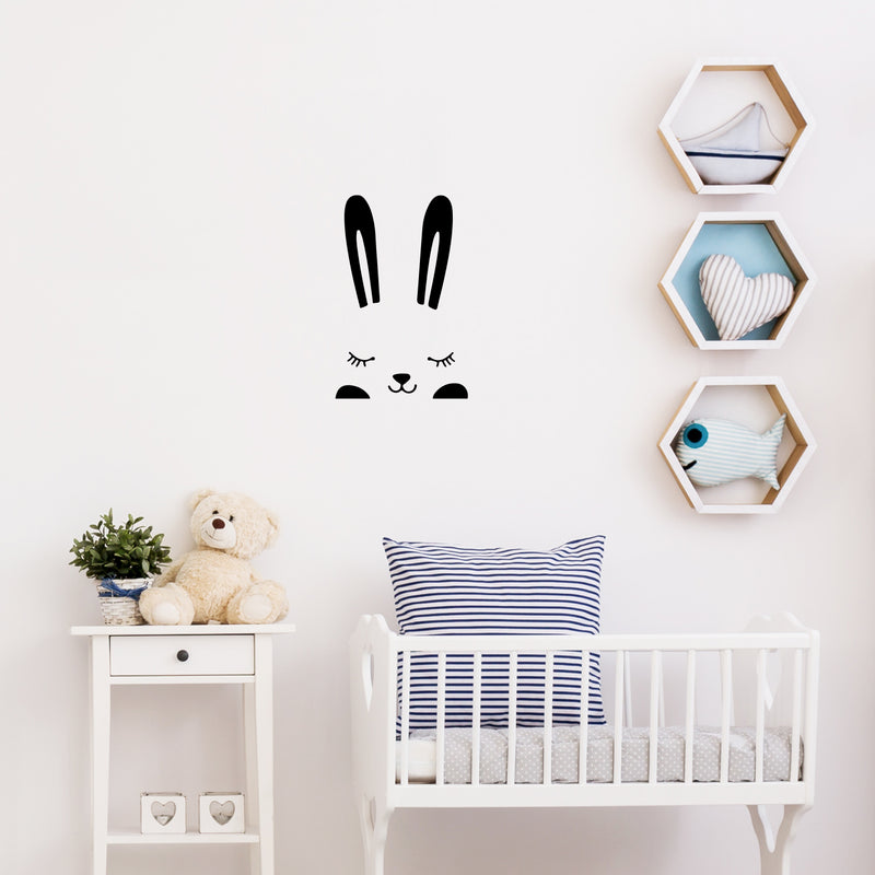 Vinyl Wall Art Decal - Sleep Bunny - 20" x 13" - Trendy Inspirational Cute Animal Design Sticker For Children Bedroom Home Baby Nursery Daycare Kids Room Decor 3