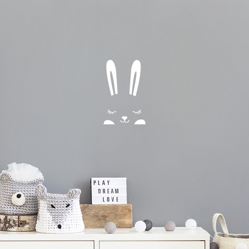 Vinyl Wall Art Decal - Sleep Bunny - 20" x 13" - Trendy Inspirational Cute Animal Design Sticker For Children Bedroom Home Baby Nursery Daycare Kids Room Decor 3