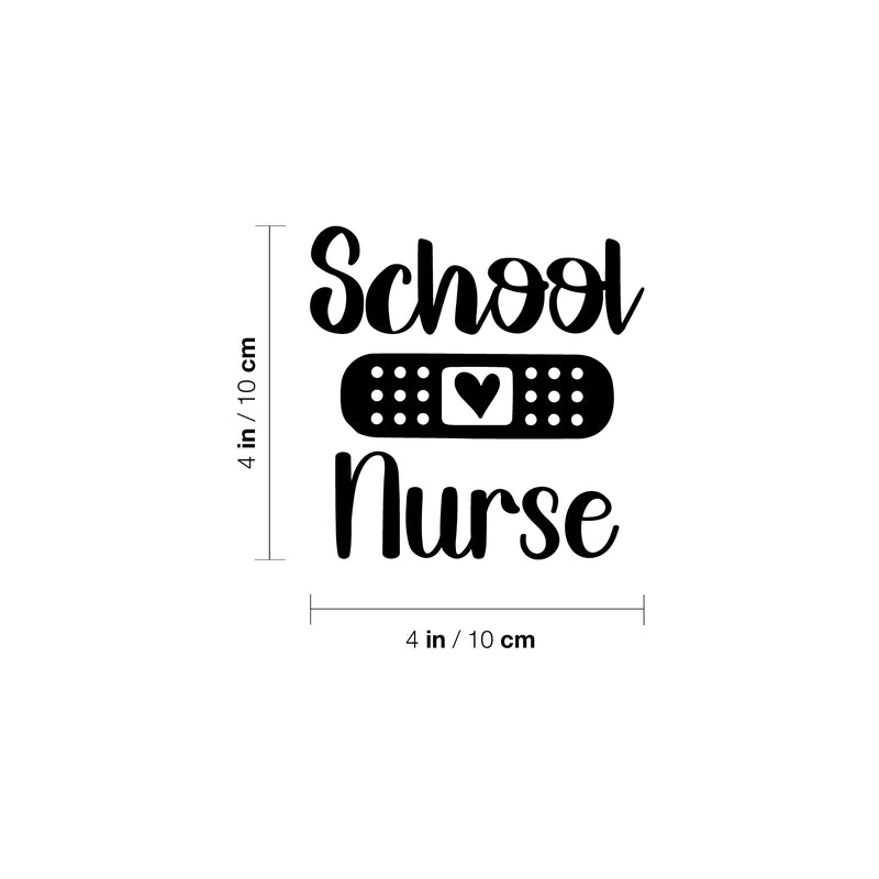 Vinyl Wall Art Decal - School Nurse - Inspirational Motivational Quote Heart Design Sticker For Home Office Laptop Mugs Thermos Notebook Bumper Sticker Decor 4