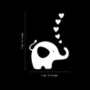 Vinyl Wall Art Decal - Elephant Hearts - 17" x 12" - Trendy Inspirational Cute Animal Design Sticker For Children Bedroom Home Baby Nursery Daycare Kids Room Decor 4