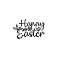 Vinyl Wall Art Decal - Happy Easter - Trendy Inspirational Lovely Season Quote Sticker For Home Kids Room Playroom Playground Classroom Daycare Living Room Decor 1
