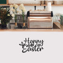 Vinyl Wall Art Decal - Happy Easter - 15" x 25" - Trendy Inspirational Lovely Season Quote Sticker For Home Kids Room Playroom Playground Classroom Daycare Living Room Decor 3
