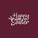 Vinyl Wall Art Decal - Happy Easter - 15" x 25" - Trendy Inspirational Lovely Season Quote Sticker For Home Kids Room Playroom Playground Classroom Daycare Living Room Decor 1